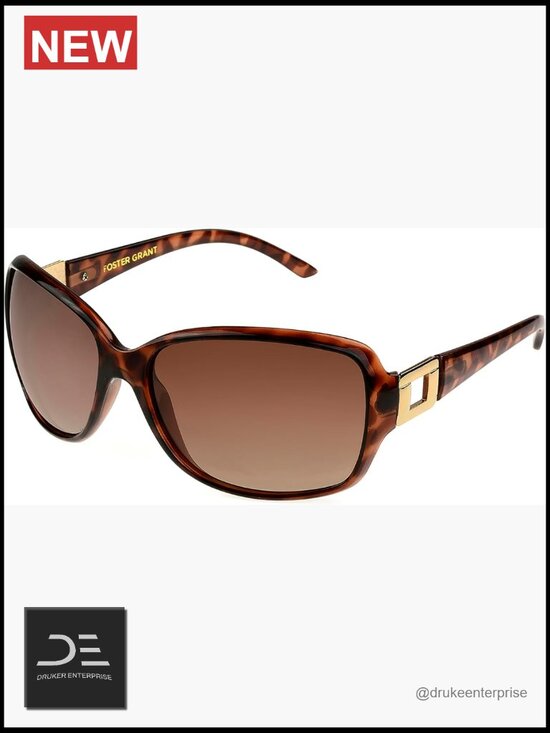 Polarized Women\'s Sunglasses Square Tortoise Shell UV Protection main image 5